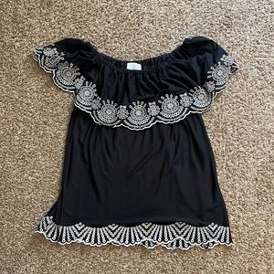 Women’s embroidered off shoulder top